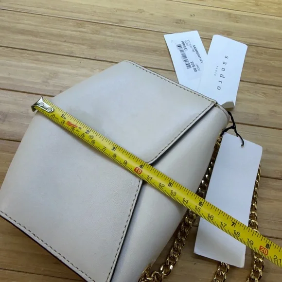 SANDRO PARIS Lou PM Ecru Crossbody Bag - Picture 8 of 10